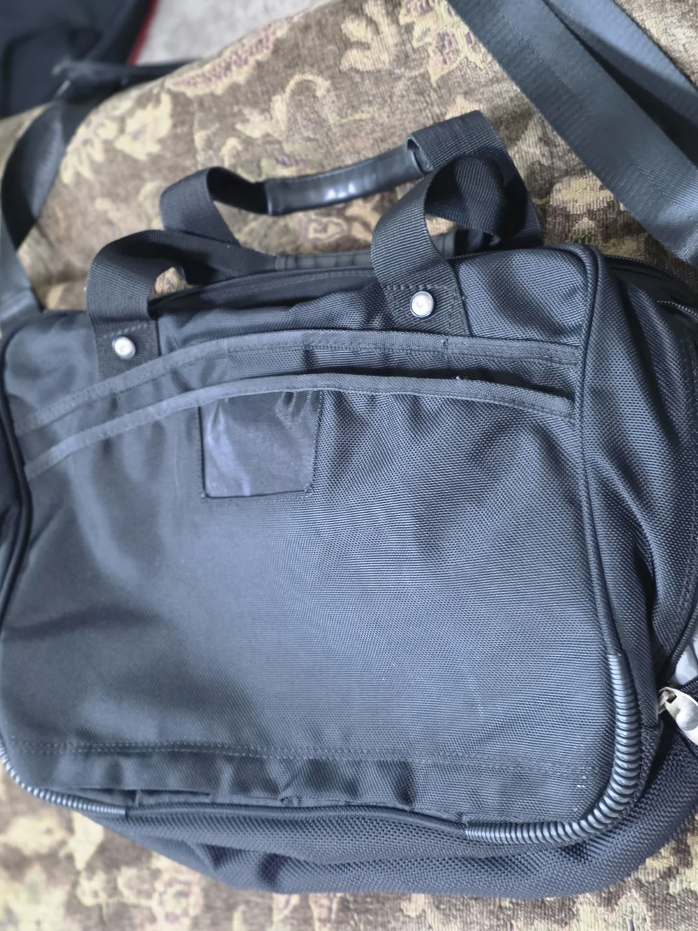 Black Men's Carry Bag with Shoulder Strap